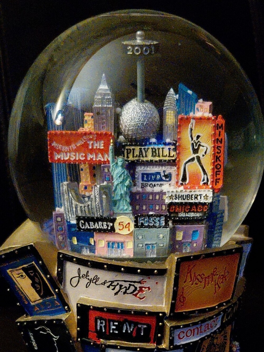 Collectible Broadway Snow Globe - Multicolor